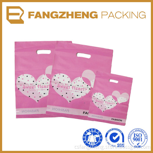 customized printing plastic shopping bag wholesale/printing die cut bag/ Handle Bag For Shopping